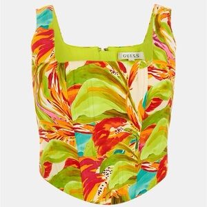 GUESS Multicolor Tropical Print Women's Top